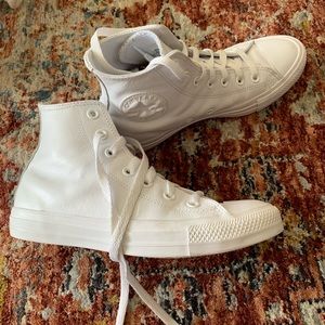 White leather converse